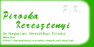 piroska keresztenyi business card